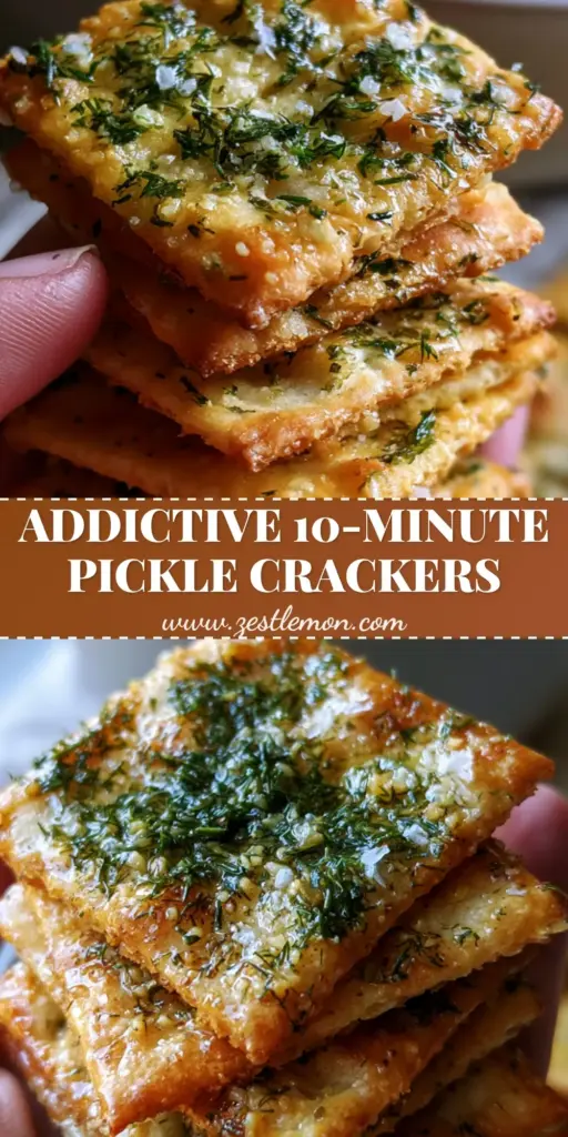 Dill pickle saltines: The Ultimate Crispy Herb-Infused Snack Recipe 3 A stack of golden-brown Dill pickle saltines glistening with herb-infused oil and dried dill weed.