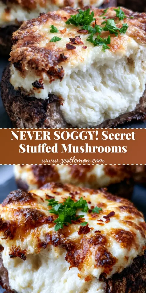 A close-up of golden-brown stuffed mushrooms with bubbly cheese and fresh parsley on a dark slate. (stuffed mushrooms recipe)