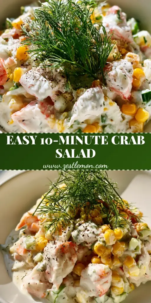 Russian crab salad: A Gourmet Guide to the Classic Creamy Krabovyi Salat 4 A top-down smartphone photo of a gourmet Russian crab salad in a white bowl featuring pink imitation crab, golden corn, and feathery dill.