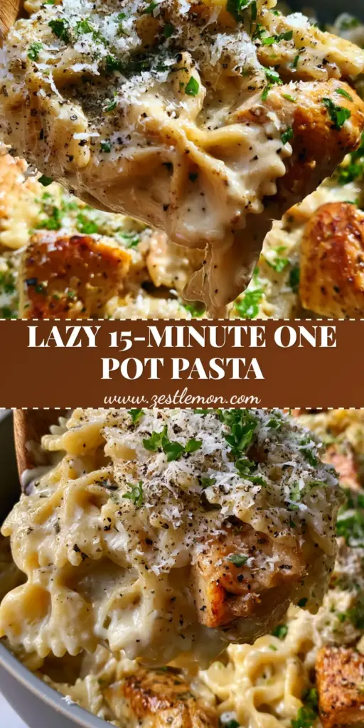Bow tie pasta with Creamy Garlic Butter Chicken 3 A wooden spoon lifting a large portion of creamy garlic butter chicken bow tie pasta from a pan, showing glossy ivory sauce and golden chicken. (Bow tie pasta)